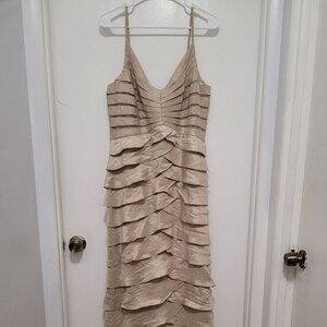 Adrianna Papell Long Dress Plus Sz 16 Zip Closure Polyester Rayon Tank